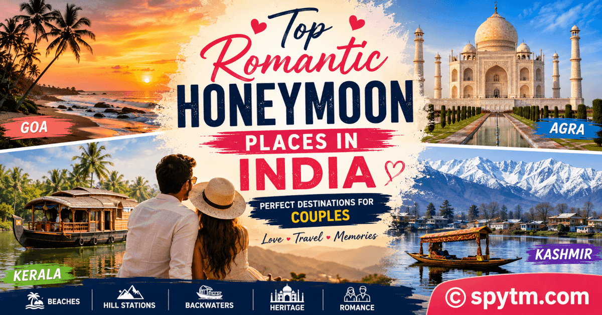 Top Romantic Honeymoon Places in India for Couples