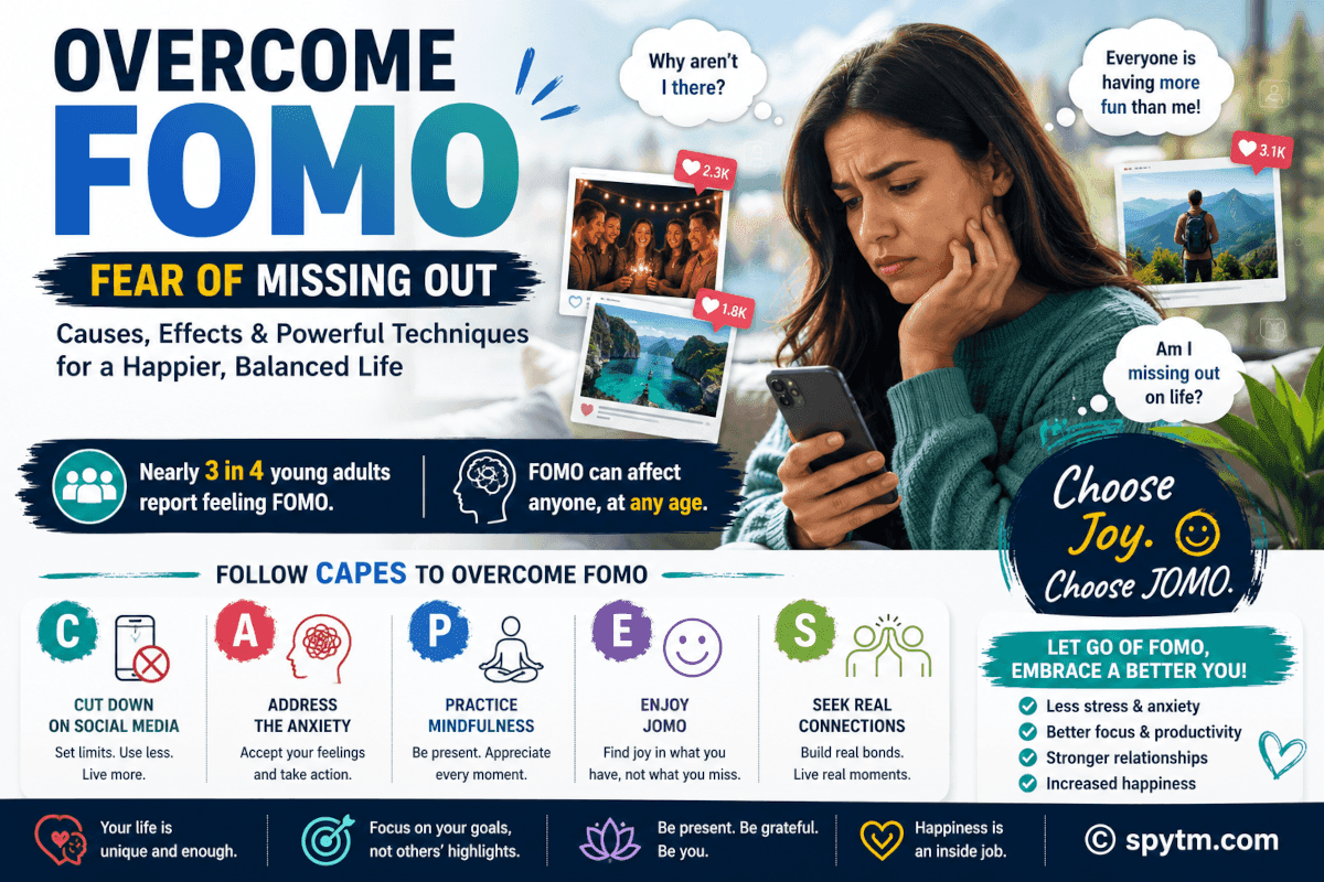 Fear of Missing Out (FOMO): Causes, Symptoms, Effects & How to Overcome It