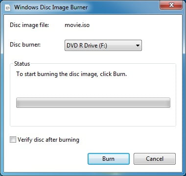 Burn ISO Image Files to CD DVD
