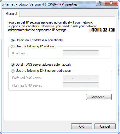 Change IP Address Windows 7 8 10 vista XP