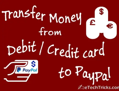 How to Transfer Money from Bank / Credit card to PayPal