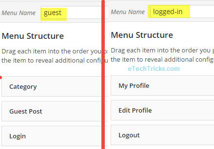 Show Different menus to Logged in WordPress Users
